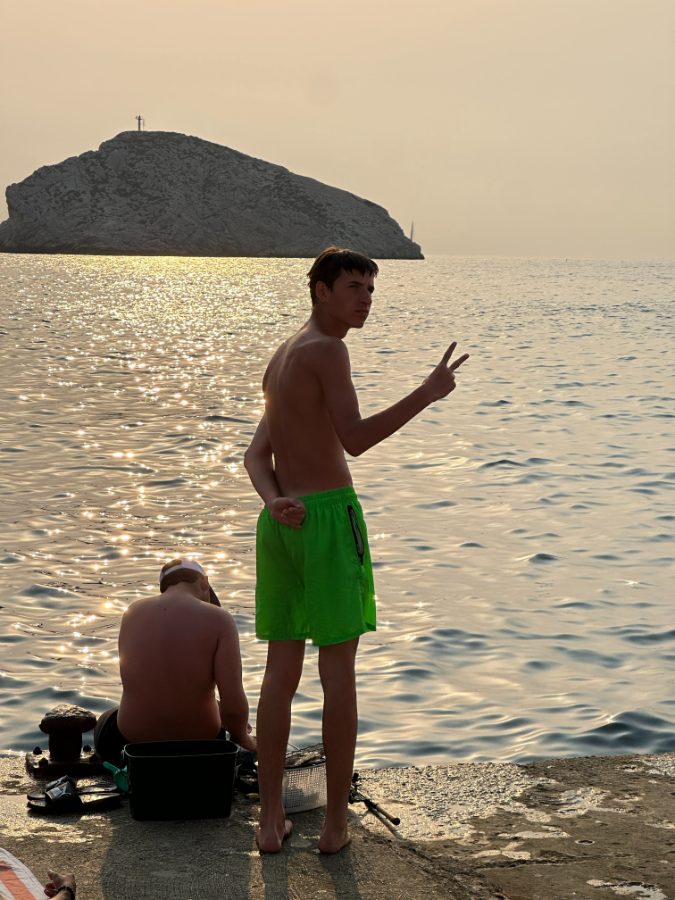 Backlit sea, sun on the water — untouched RAW