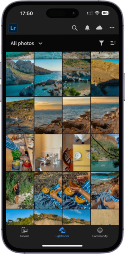 My Lightroom library, all edited on the phone