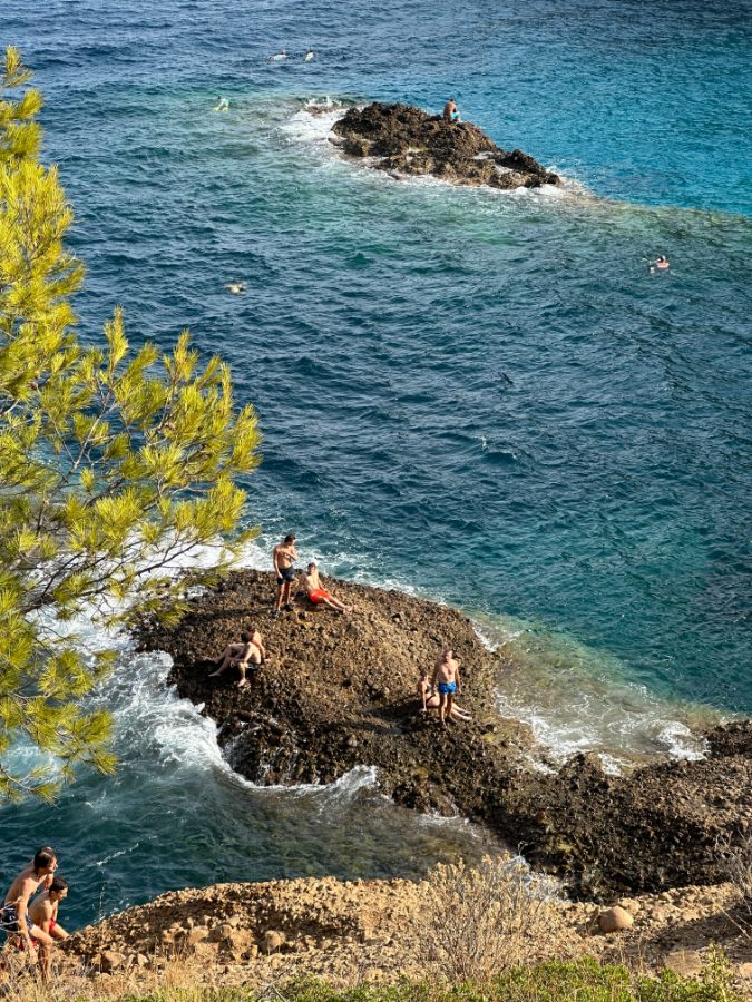 Rock and sea, high contrast — untouched RAW